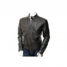 Men's Slim Stylish Cafe Racer Real Leather Biker Jacket