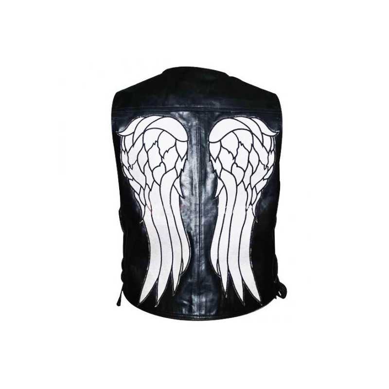 The Walking Dead Daryl Dixon Angel Wings Leather Vest Jacket