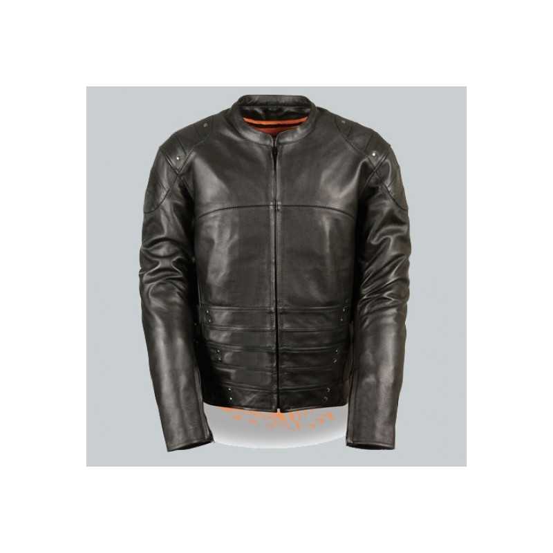 Stylish Leather Racer Jacket
