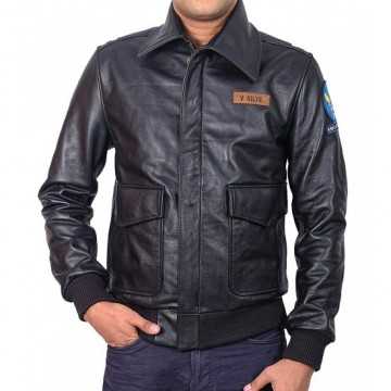 Steve McQueen The Great Escape Black Leather Jacket