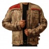 Star Wars The Force Awakens Finn John Boyega Genuine Waxed Leather Jacket