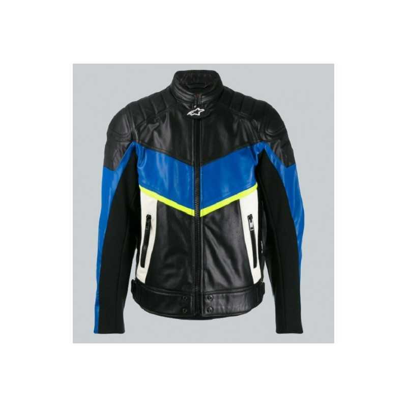 Panelled Color Biker Jacket For Men