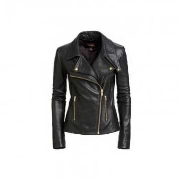 Women's Slim Fit Motorcycle Leather Jacket