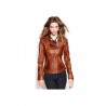 Best Women's Brown Stylish Leather Jacket