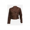 Justice Leauge Gal Gadot Brown Leather Jacket
