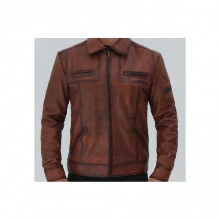 Bradford Casual Leather Jacket Men's