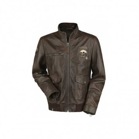 Call Of Duty WWII Men's Brown Leather Jacket