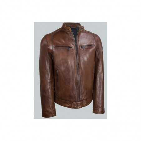 Louisiana Leather Men's Cafe Motorcycle Jacket
