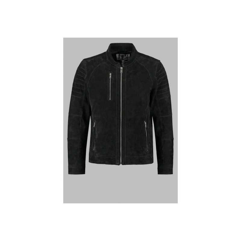 Genuine Leather Men's Black Suede Jacket
