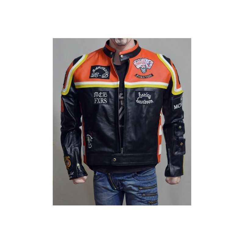 Harley Davidson Marlboro Man Vintage Biker Motorcycle Leather Jacket