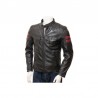Men's Iconic Cafe Racer Sporty Leather Biker Jacket