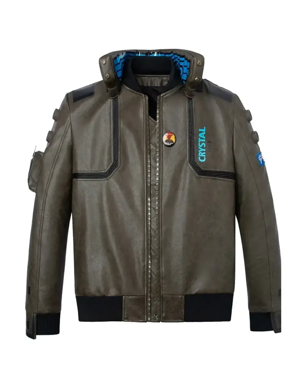 Cyberpunk 2077 Valerie Samurai Leather Bomber Jacket - Image 3