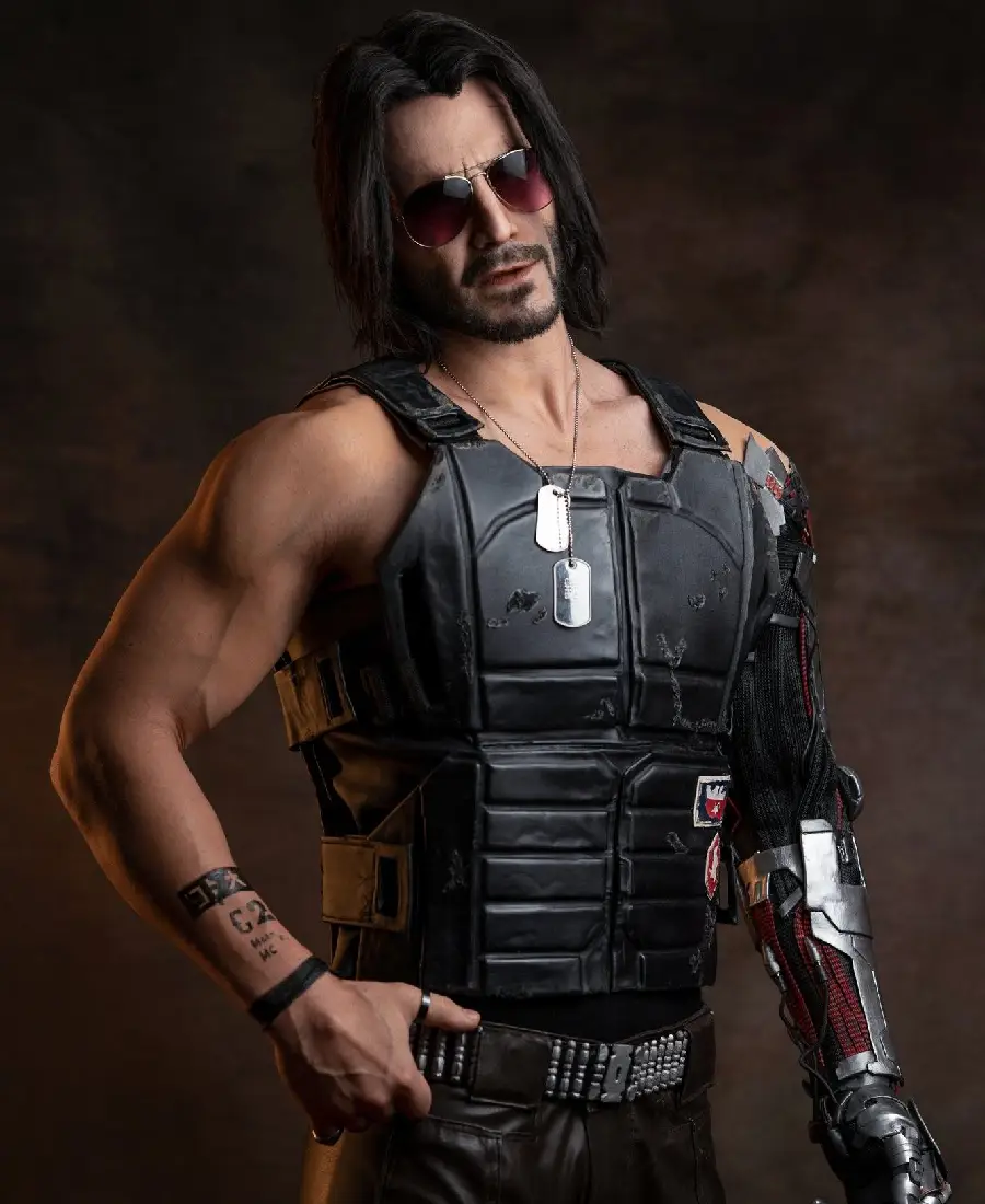 Cyberpunk 2077 Johnny Silverhand Leather Vest - Image 4