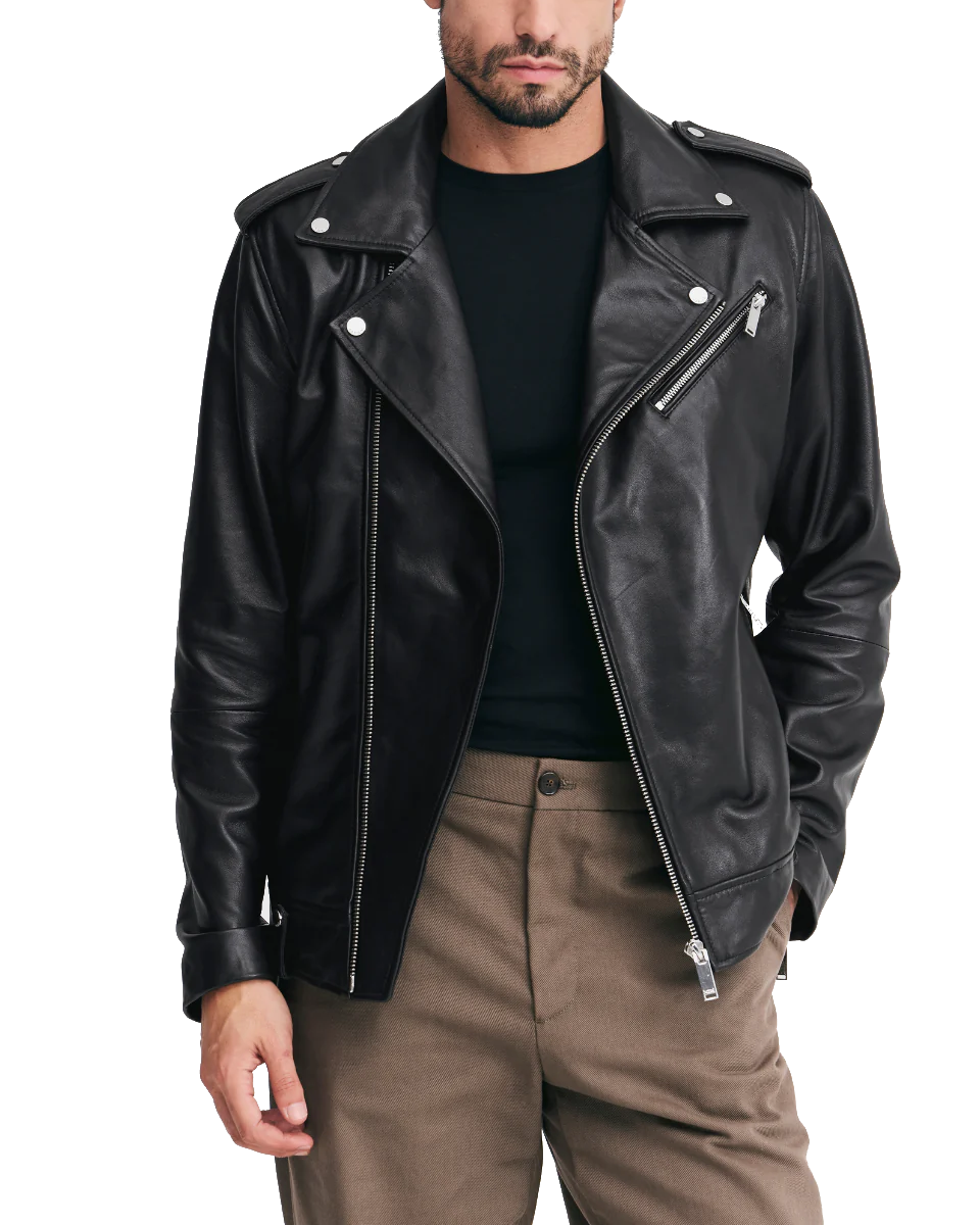 Dean Men's Black Leather Jacket