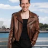 Josh O’Connor Leather Jacket
