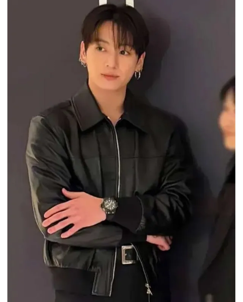 jungkook leather jacket