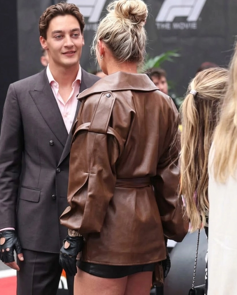Lindsey Vonn F1 World Premiere Brown Leather Jacket - Image 8