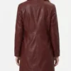 Short Fuse Zari Alisha Rose Burgundy Leather Coat - Image 3