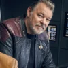 star trek picard s03 captain riker black leather jacket