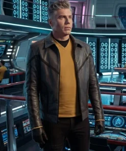 star trek strange new worlds grey leather jacket