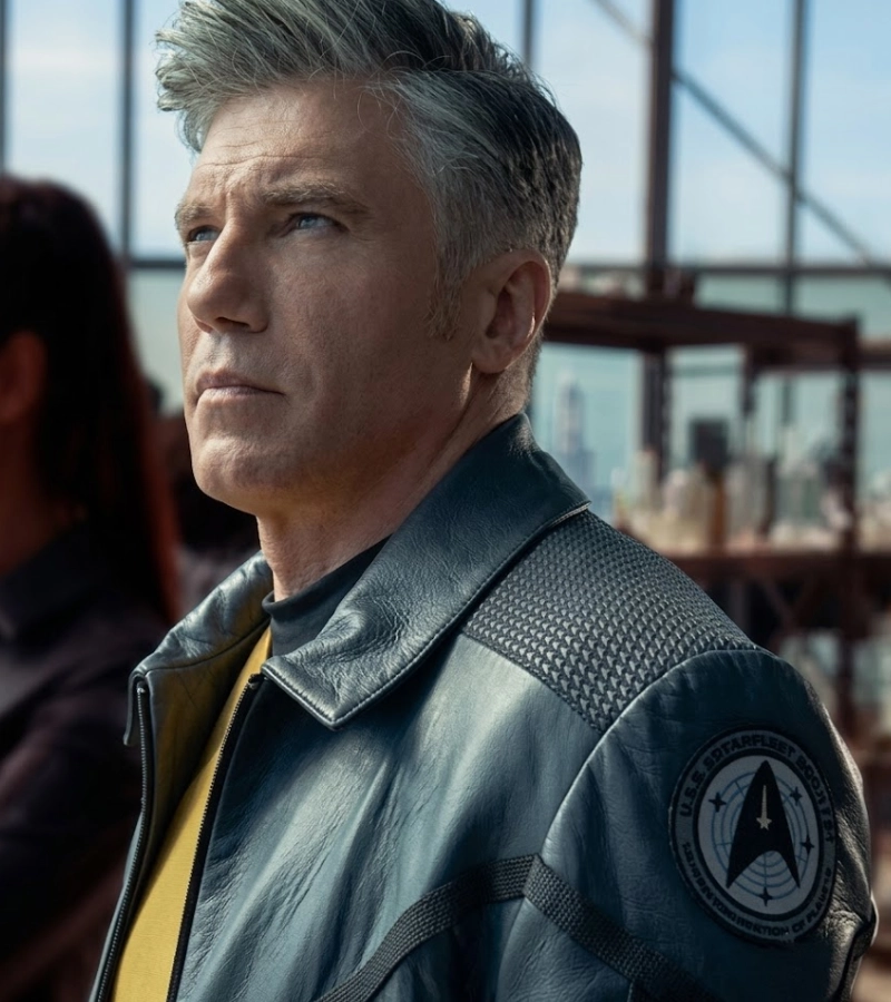 star trek strange new worlds grey leather jacket