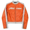 Timothée Chalamet Avirex Orange Leather Jacket - Image 2