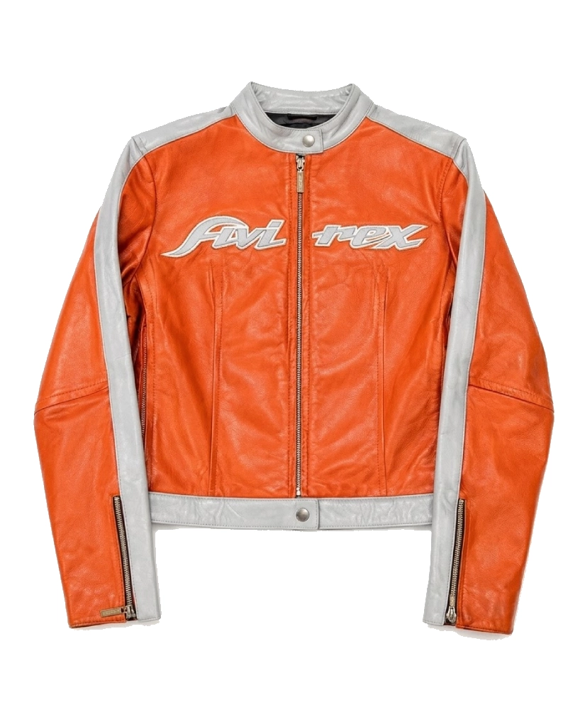 Alternative view of Timothée Chalamet Avirex Orange Leather Jacket