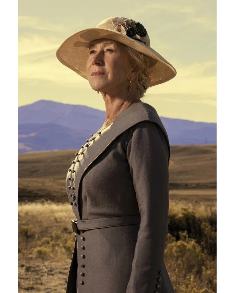 Alternative view of Yellowstone 1923 Cara Dutton Grey Cotton Coat