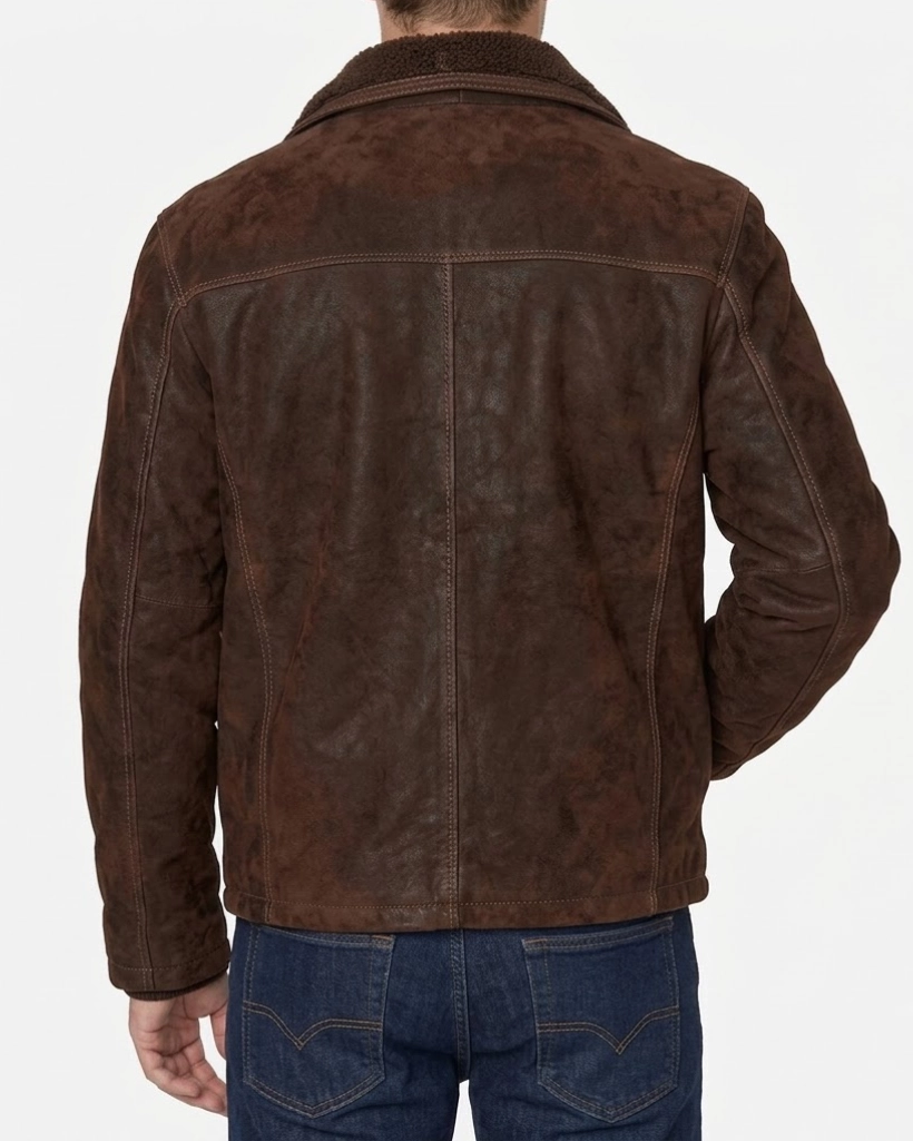A Season to Blossom Carlo Marks Suede Leather Jacket - Image 3