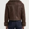a wild west christmas shearling leather jacket