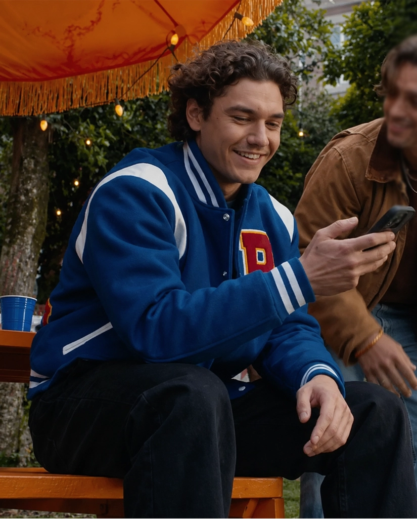 belmont cameli letterman jacket