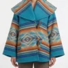 Yellowstone S03 Beth Dutton Blue Wool Coat - Image 2