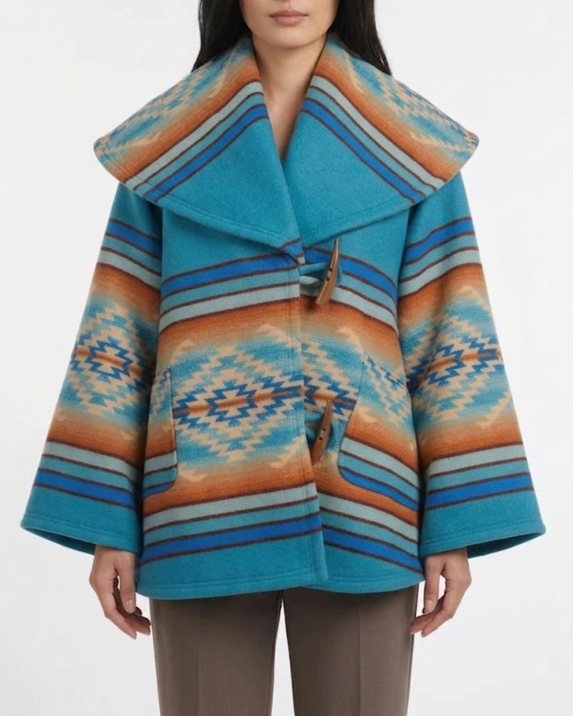 Alternative view of Yellowstone S03 Beth Dutton Blue Wool Coat