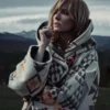 Yellowstone Beth Dutton White Wool Cloak Coat
