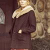 Yellowstone Beth Dutton Brown Wool Coat - Image 2