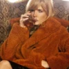 Yellowstone Beth Dutton Orange Shearling Fur Coat - Image 2
