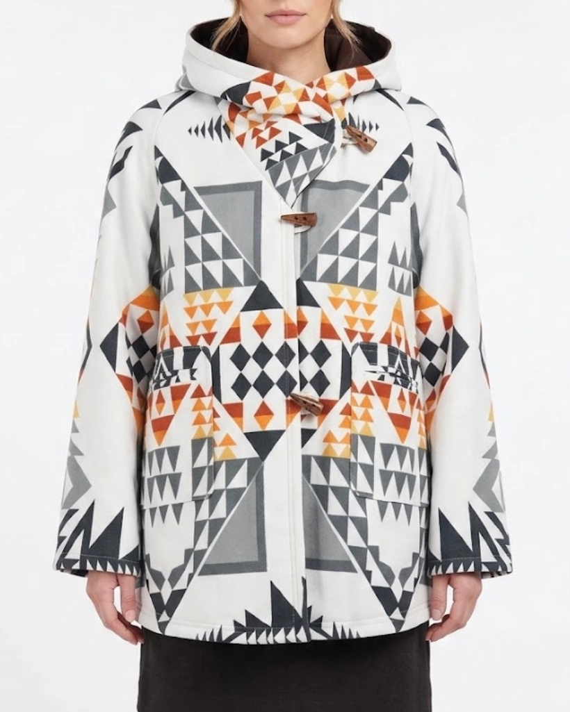 Alternative view of Yellowstone Beth Dutton White Wool Cloak Coat