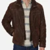 A Season to Blossom Carlo Marks Suede Leather Jacket - Image 2