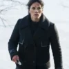 FBI S08 Missy Peregrym Black Wool Peacoat - Image 4
