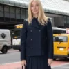 NY City 2026 Gwyneth Paltrow Navy Wool Peacoat - Image 4