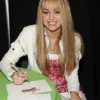 Hannah Montana White Cropped Leather Jacket - Image 7