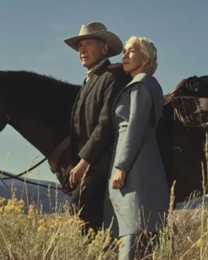 Yellowstone 1923 Harrison Ford Wool Black Blazer - Image 3