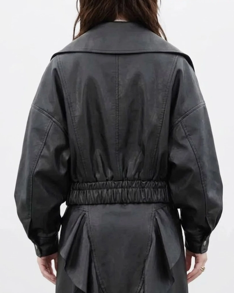 Her Private Hell Sophie Thatcher Leather Jacket - Image 3