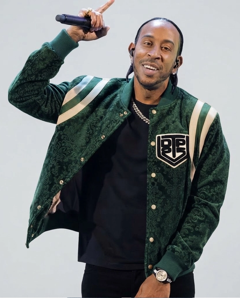 IHeartRadio Music Awards Ludacris Green Varsity Jacket - Image 5