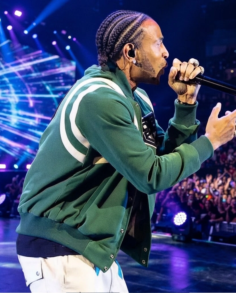 IHeartRadio Music Awards Ludacris Green Varsity Jacket - Image 4