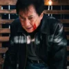 jackie chan black leather jacket