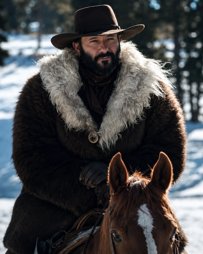 Yellowstone 1883 James Dutton Brown Wool Fur Coat