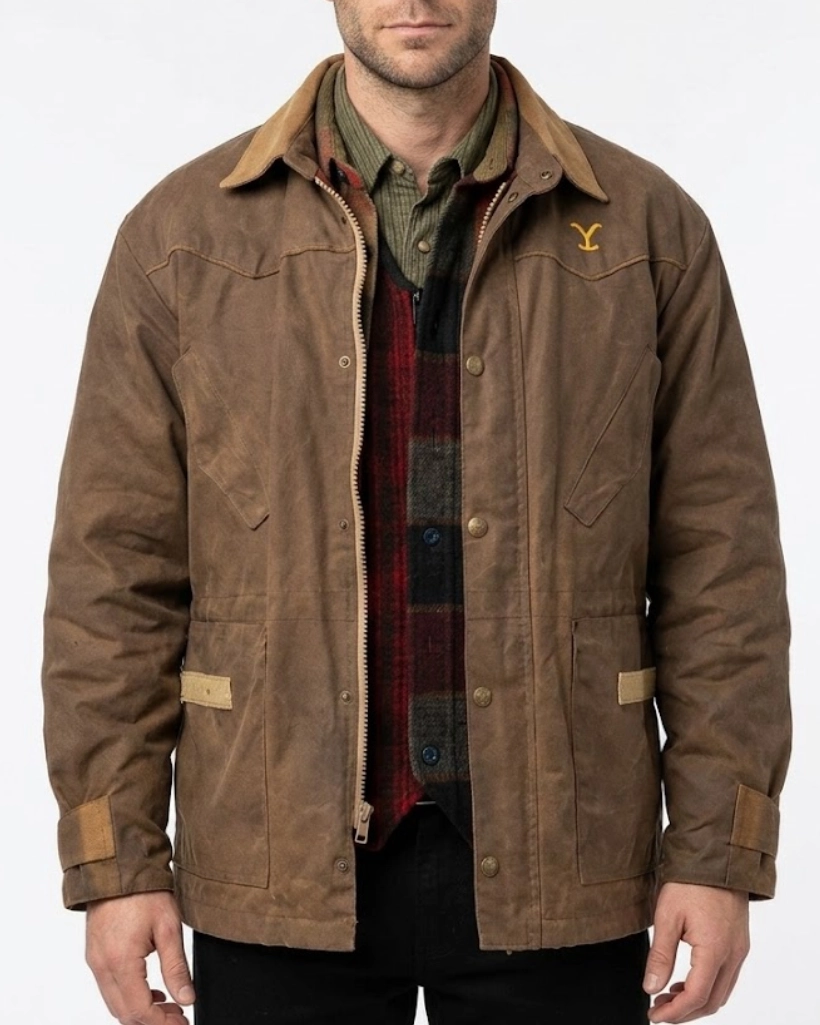 jamie dutton brown leather jacket