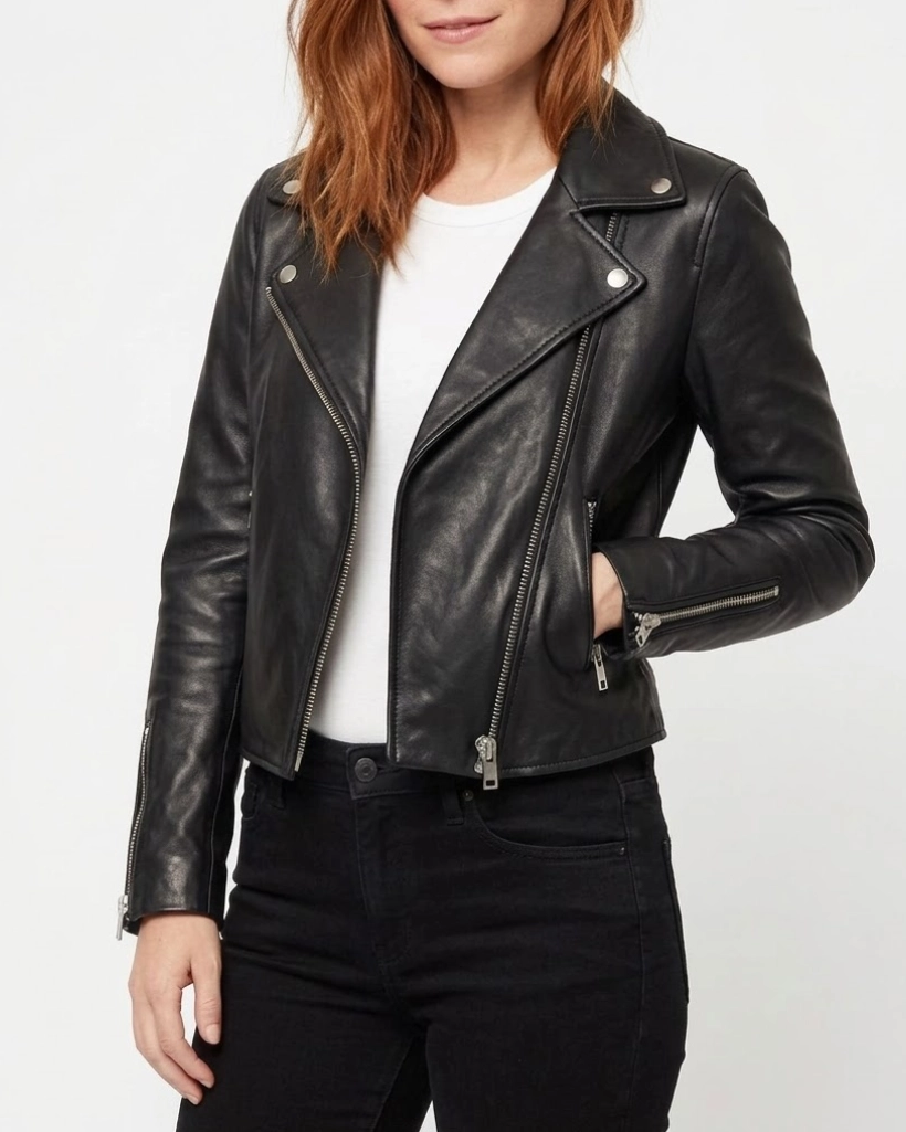 Alternative view of The Dutchman Kate Mara Black Leather Jacket