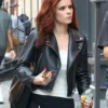kate mara leather jacket
